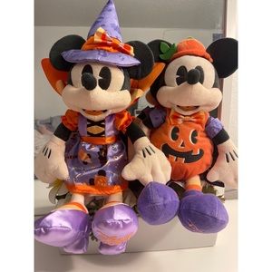 NWT Disney Mickey and Minnie Mouse Halloween Plush